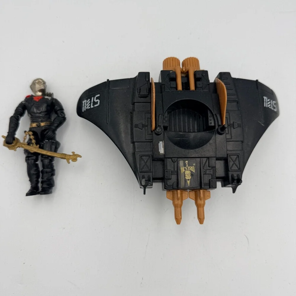 Vintage GI Joe Destro Action Figure & Despoiler Vehicle 1988 Hasbro GIJoe Toy